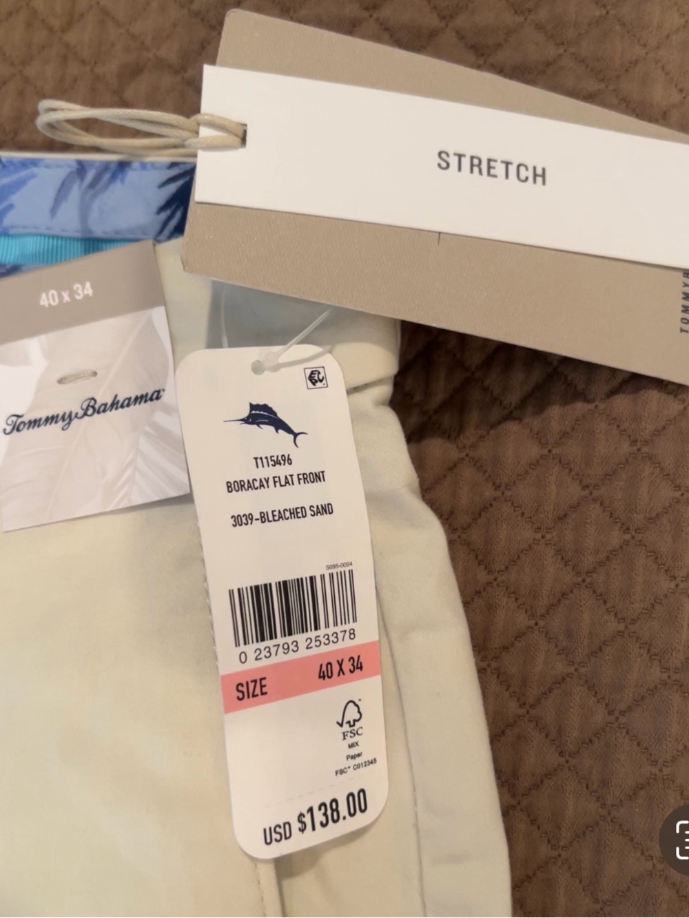 Tommy Bahama Cream Chino Pants - Picture 2 of 2